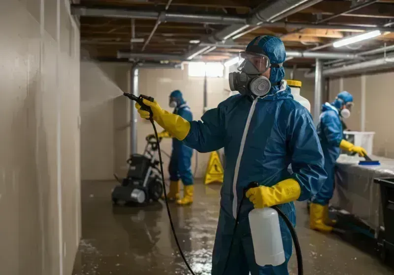 Basement Sanitization and Antimicrobial Treatment process in Lake Forest, IL